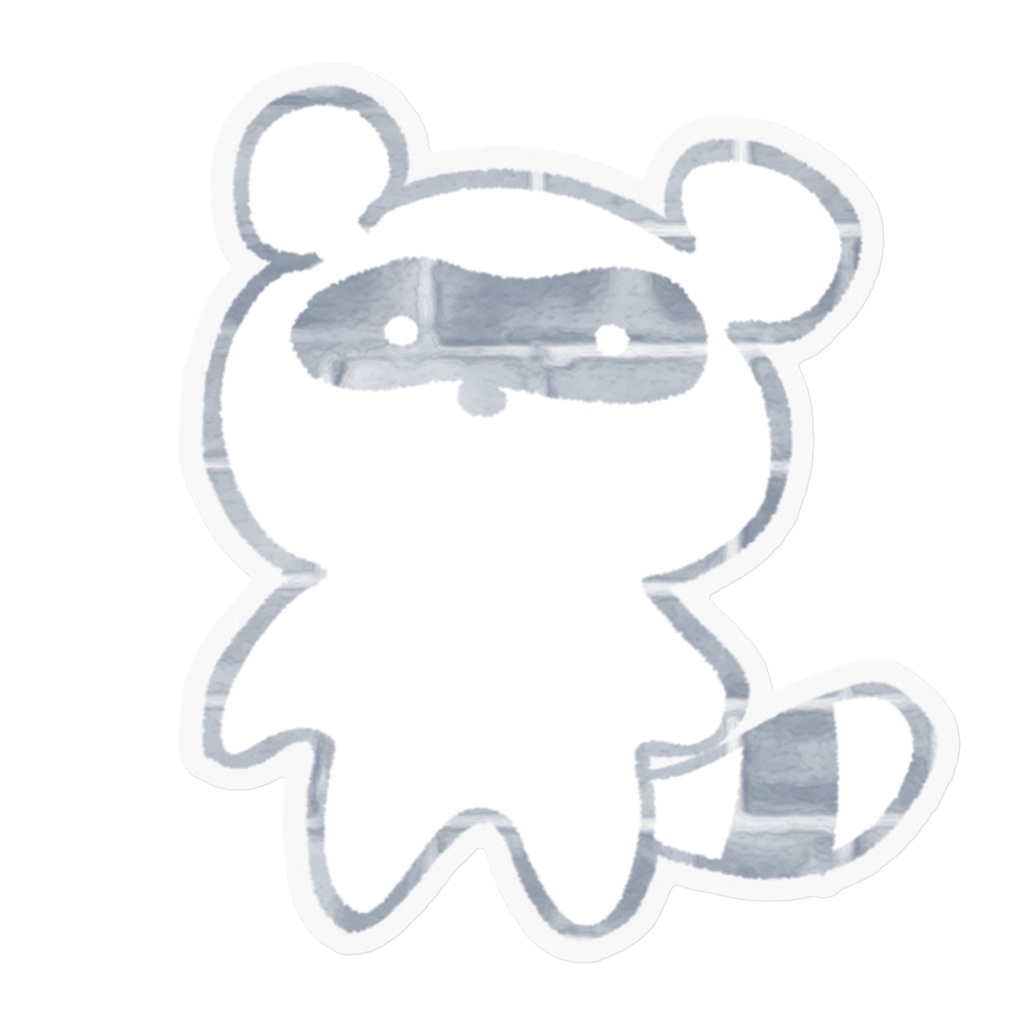 黒狸さんステッカー(クリア)