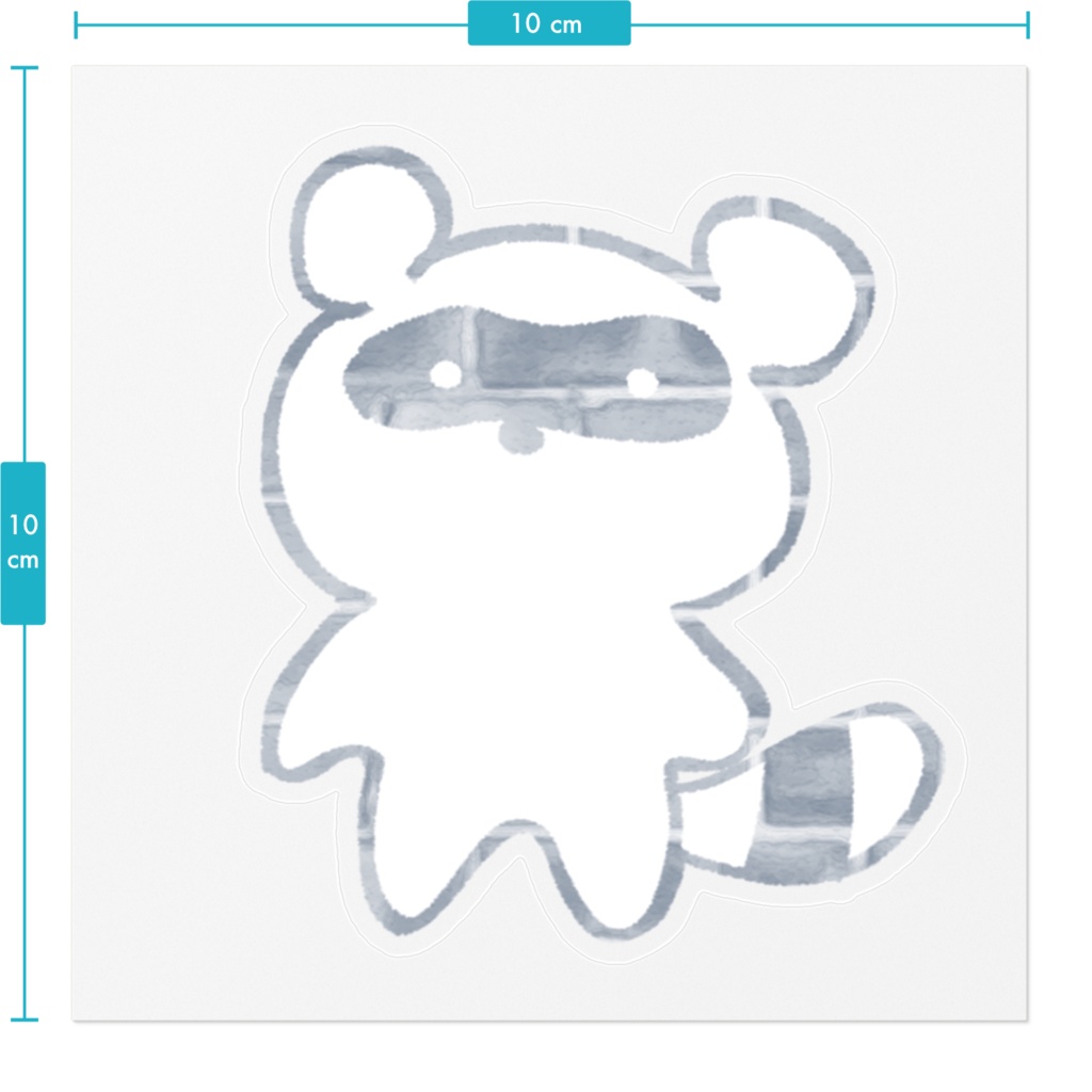 黒狸さんステッカー(クリア)
