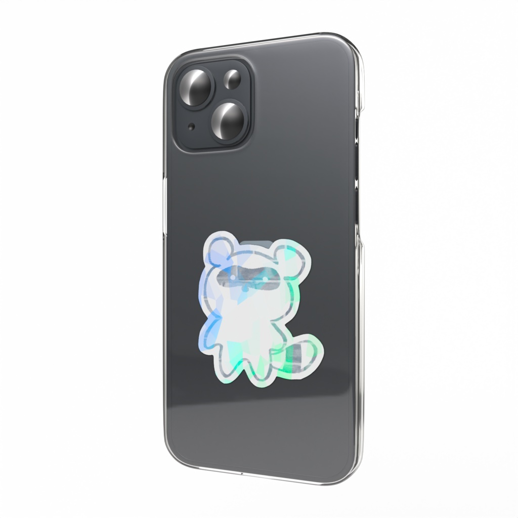 スーパーキラキラ黒狸さんステッカー