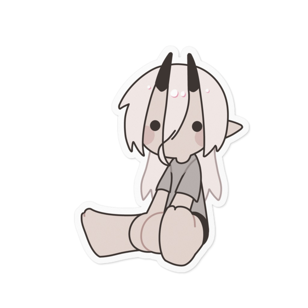 お座りステッカー