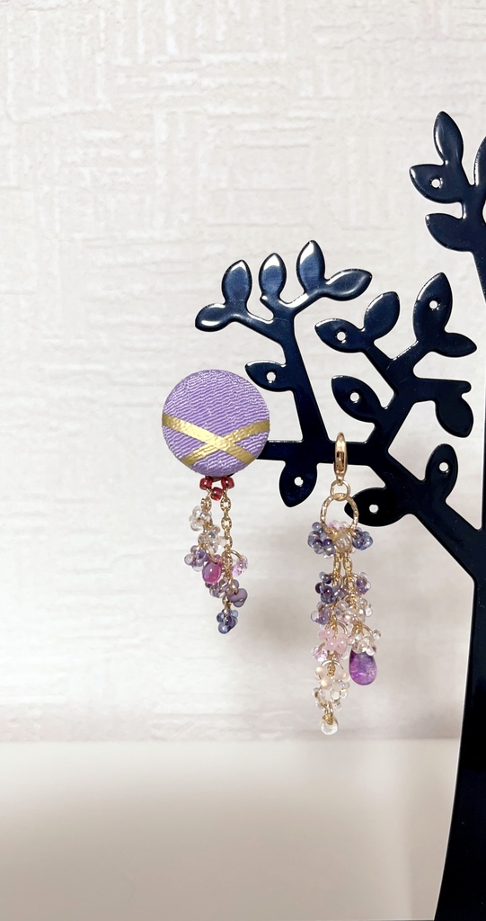 もちマス用 藤の花のアクセサリー