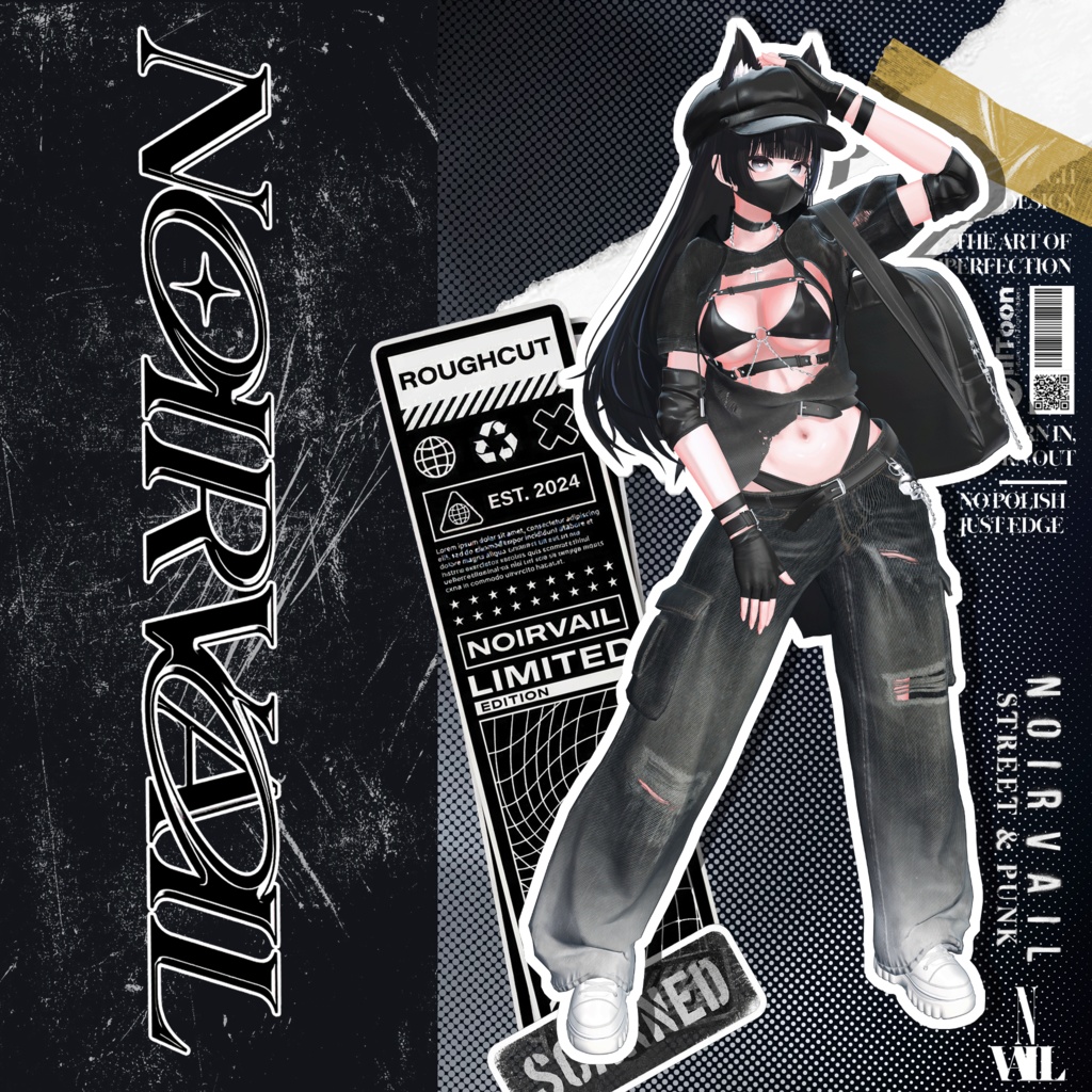 🖤SALE! 【13アバター対応】ROUGHCUT【VRChat向け衣装モデル】🖤