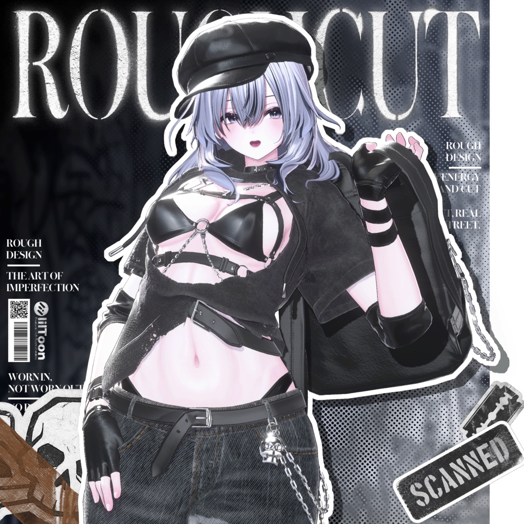 🖤SALE! 【13アバター対応】ROUGHCUT【VRChat向け衣装モデル】🖤