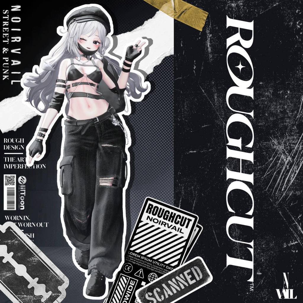 🖤SALE! 【13アバター対応】ROUGHCUT【VRChat向け衣装モデル】🖤