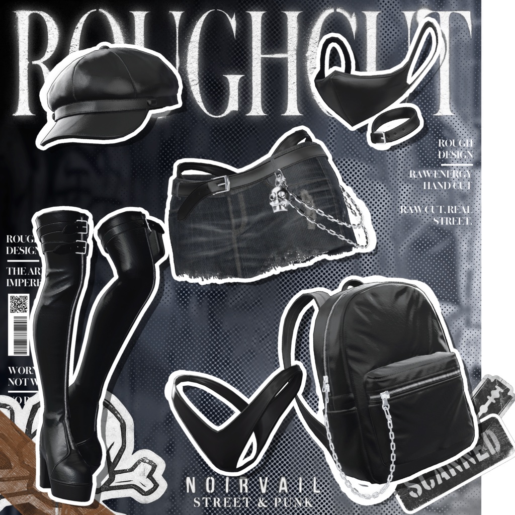 🖤SALE! 【13アバター対応】ROUGHCUT【VRChat向け衣装モデル】🖤