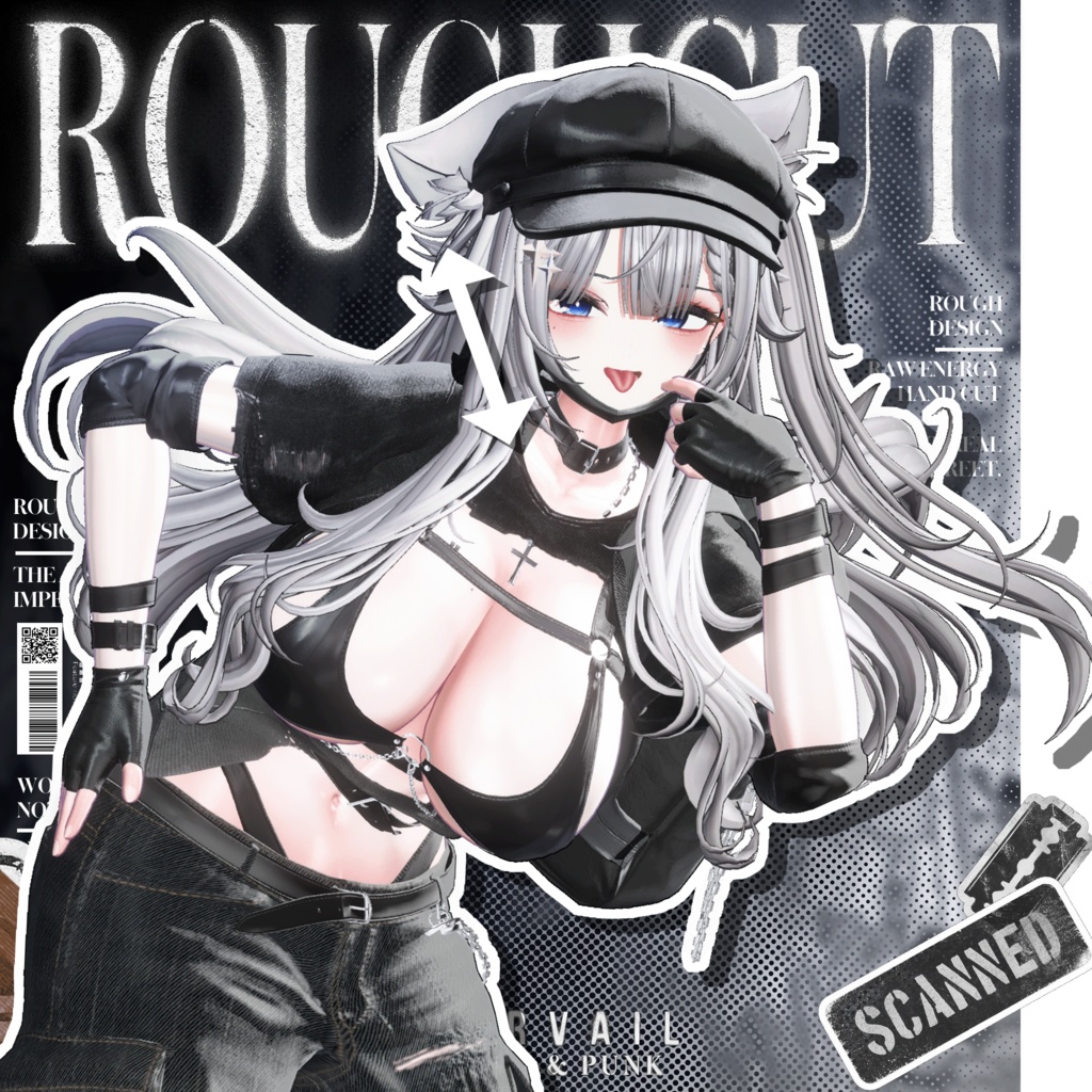 🖤SALE! 【13アバター対応】ROUGHCUT【VRChat向け衣装モデル】🖤