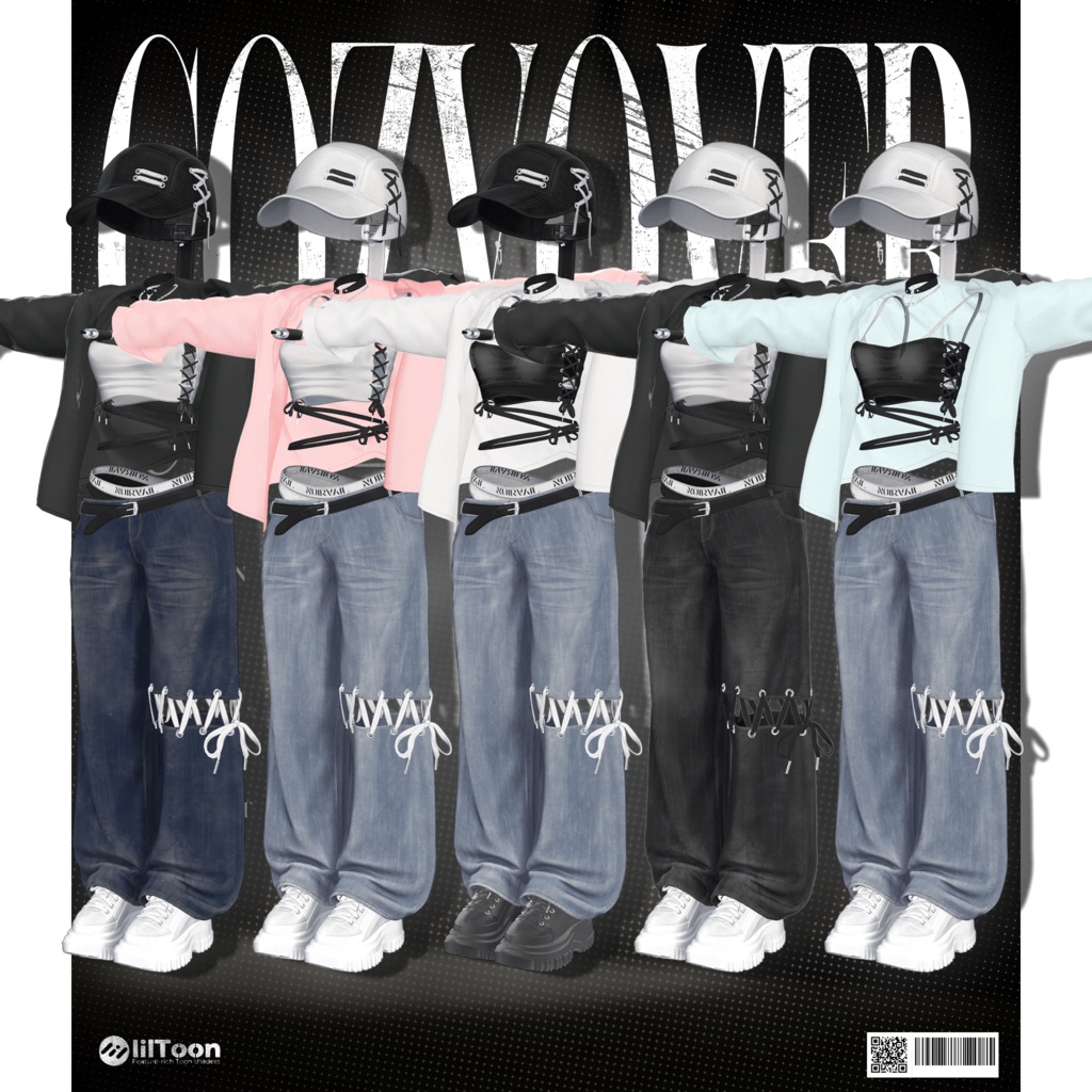 🖤Sale!🛍️🖤【13アバター対応】COZYOVER【VRChat向け衣装モデル】🖤