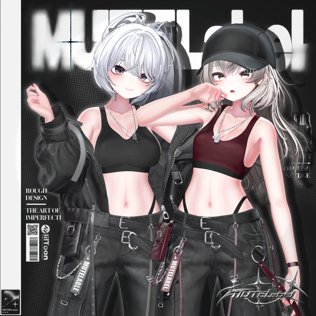 🖤【14アバター対応】MUTELabel【VRChat向け衣装モデル】🖤 image