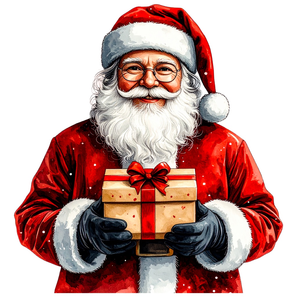 水彩風アンティーク調クリスマスクリップアートセット(全20点・背景透過PNG/商用利用可)