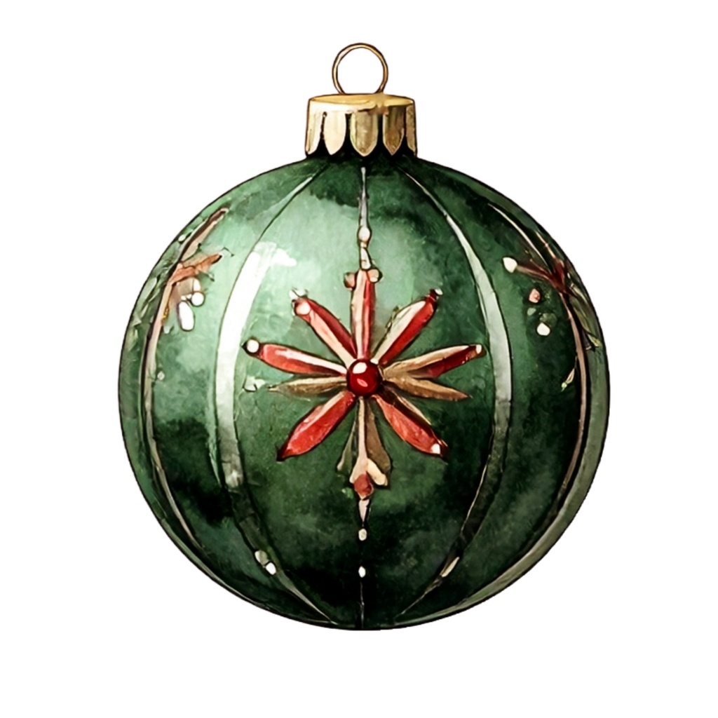 水彩風アンティーク調クリスマスクリップアートセット(全20点・背景透過PNG/商用利用可)