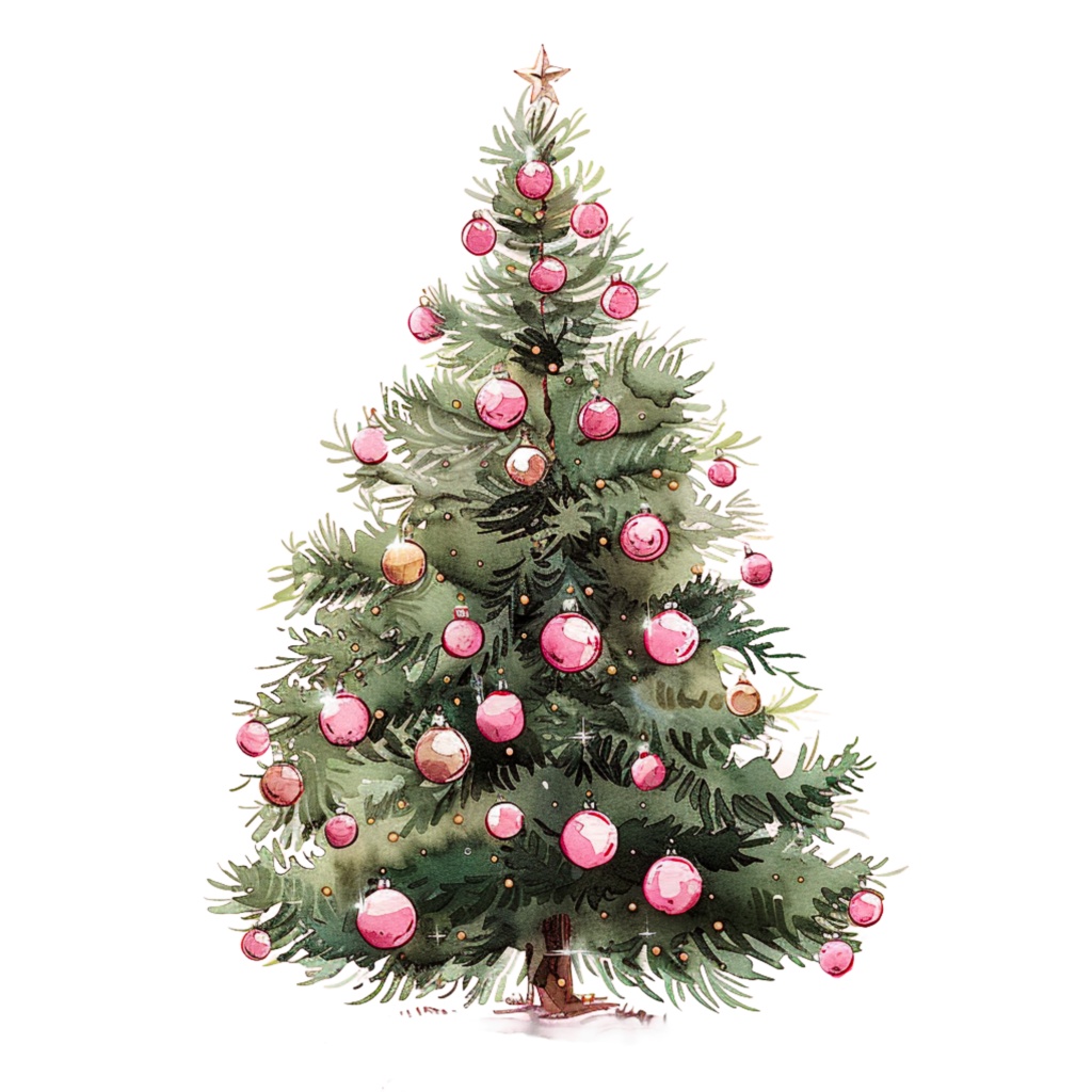 水彩風アンティーク調クリスマスクリップアートセット(全20点・背景透過PNG/商用利用可)