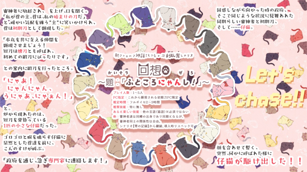 【新クトゥルフ神話TRPG×刀剣乱舞】回想0~題:「ふところにゃんし!」~