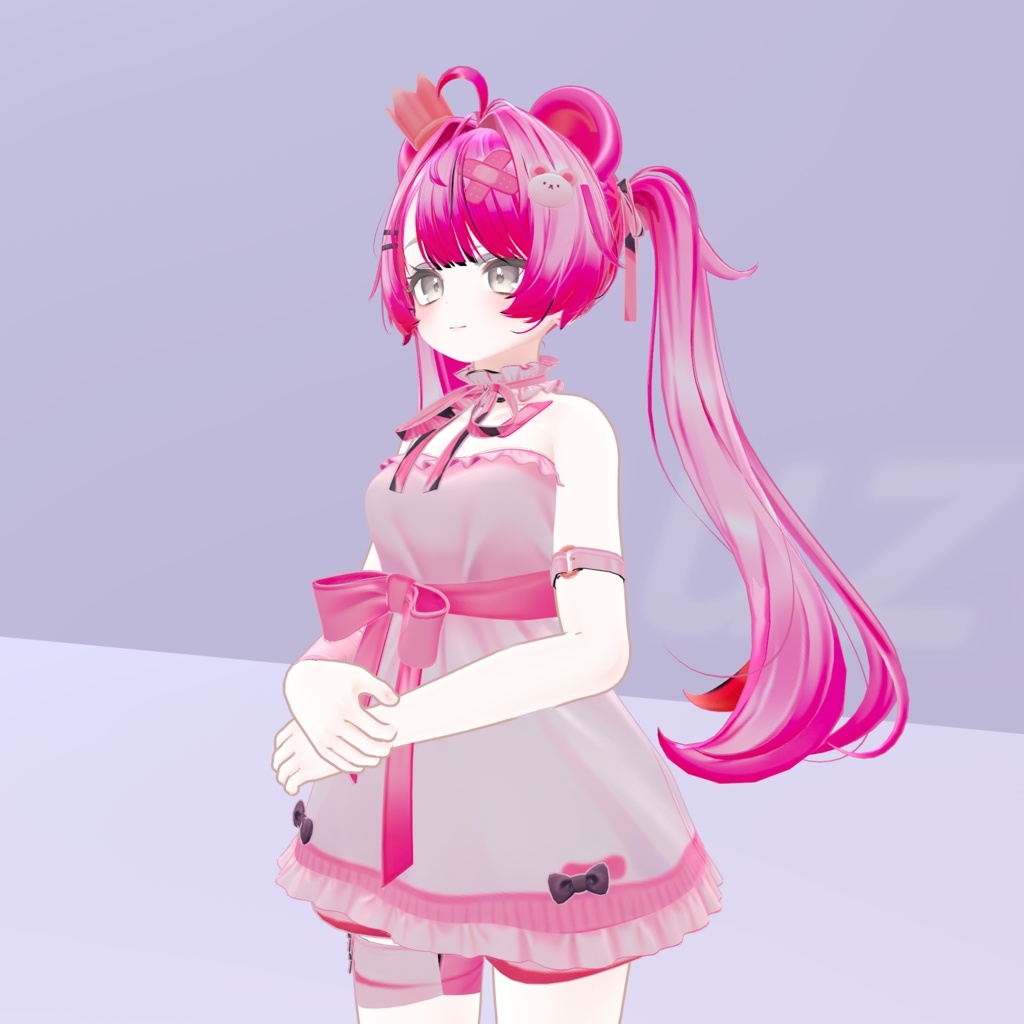 両手をそろえたおしとやかアイドルの立ちモーション Vol.6