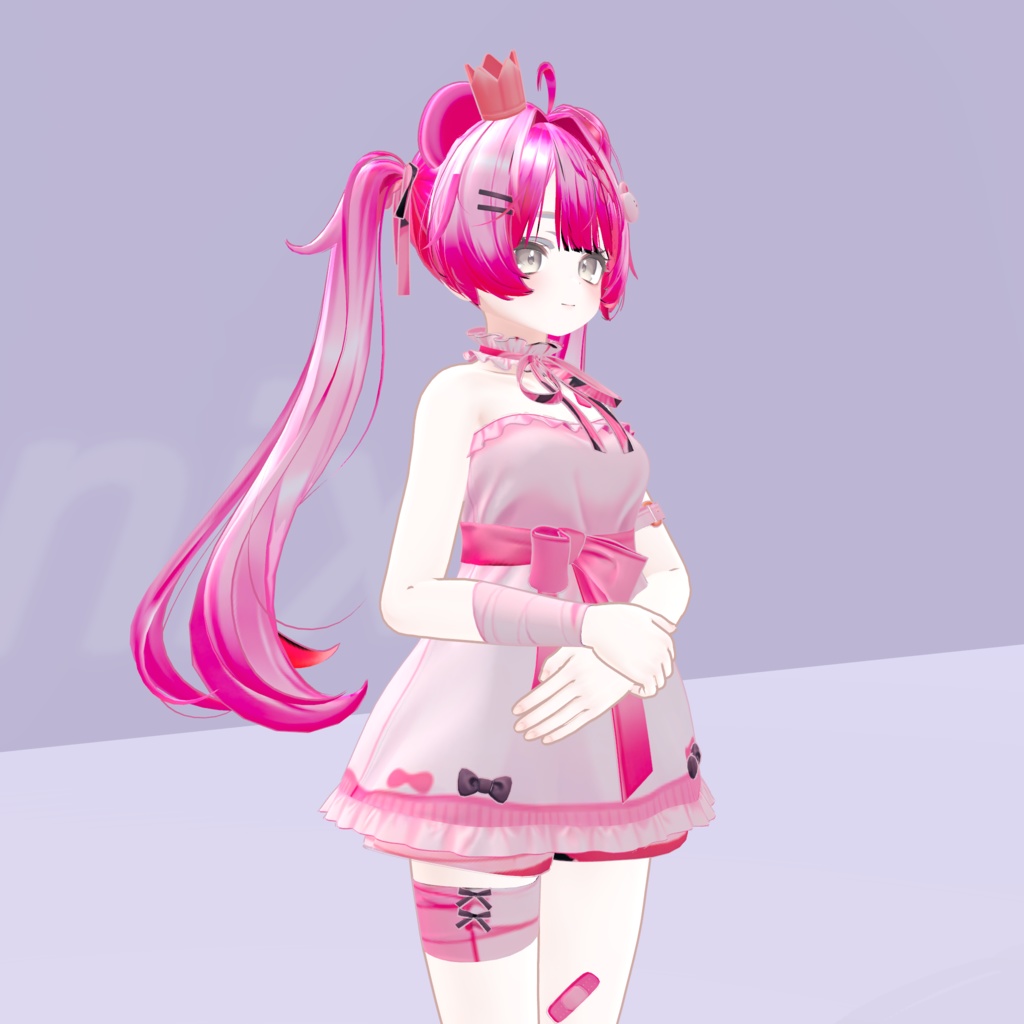 両手をそろえたおしとやかアイドルの立ちモーション Vol.6