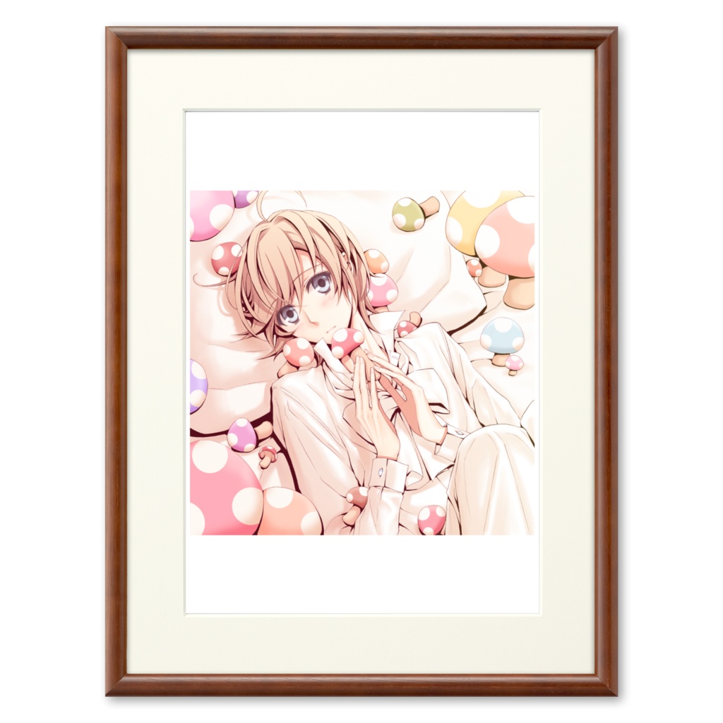 額装付き高精彩複製原画 キノコとショパン