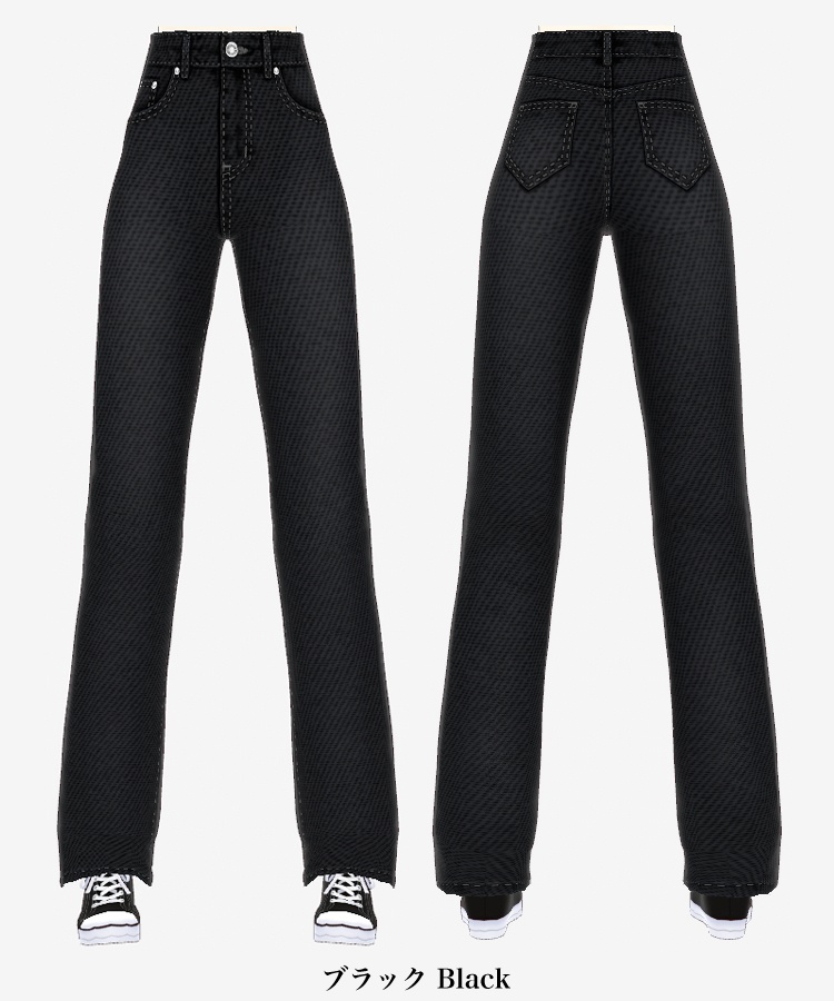 VRoid衣装 きれいめハイウエストデニムパンツ6色