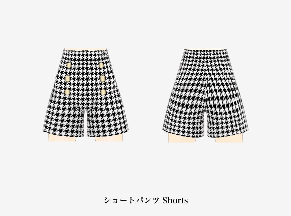 VRoid衣装 千鳥格子スーツ