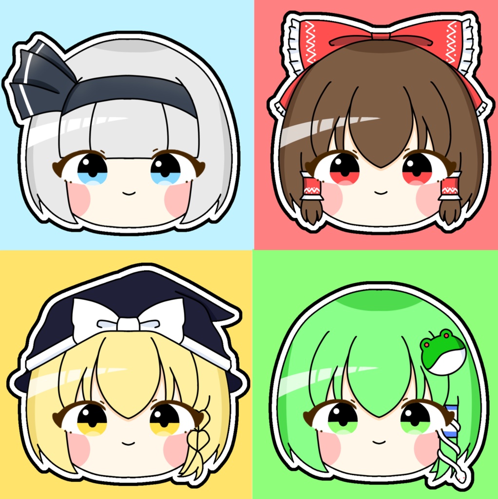 東方project お顔アクリルバッジ