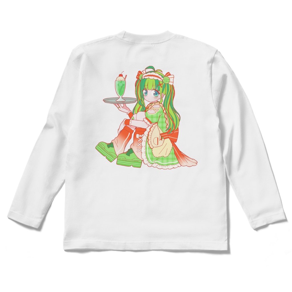 【限定販売】うりちゃんです2周年記念◇ロングスリーブTシャツ(ホワイト)◇