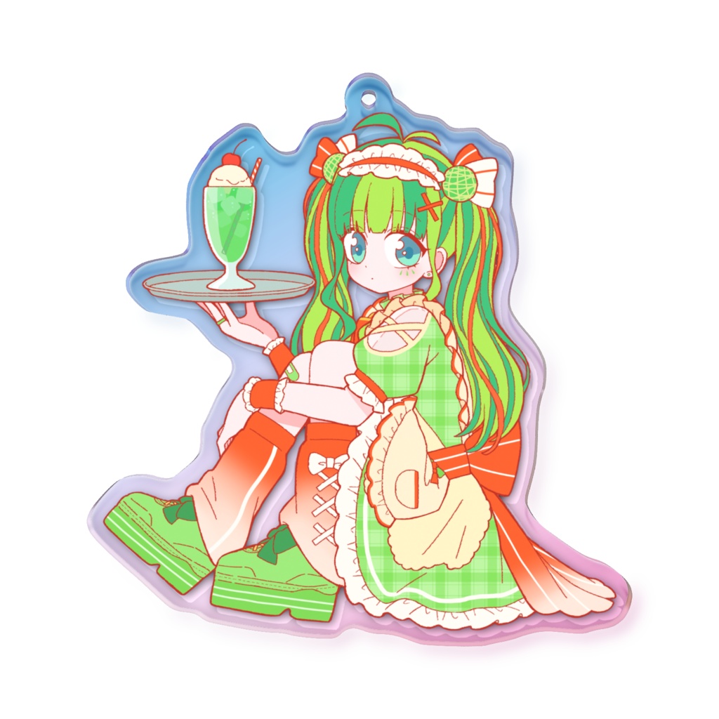【限定販売】うりちゃんです2周年記念◇オーロラアクリルキーホルダー◇