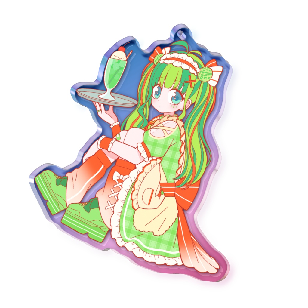 【限定販売】うりちゃんです2周年記念◇オーロラアクリルキーホルダー◇