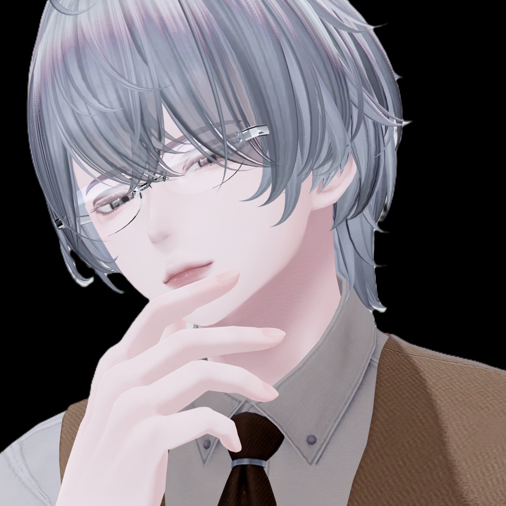 【VRCアイテム MA設定済】Rimless Silver