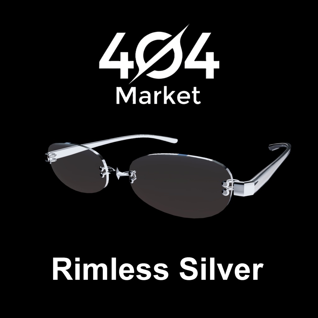 【VRCアイテム MA設定済】Rimless Silver