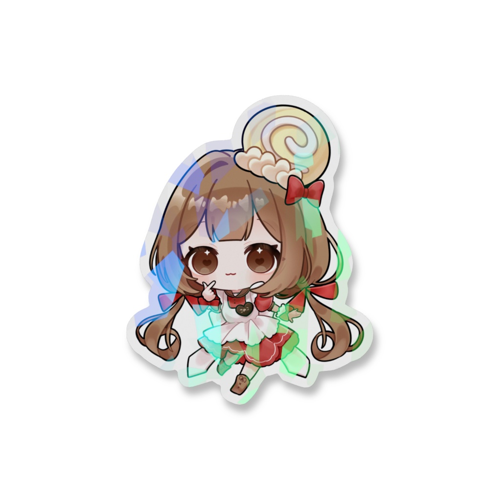 【500人記念】ゆびハートステッカー【にっこり】