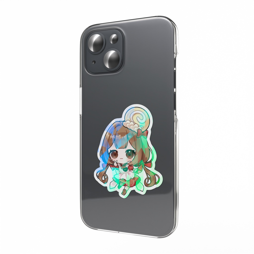 【500人記念】ゆびハートステッカー【にっこり】