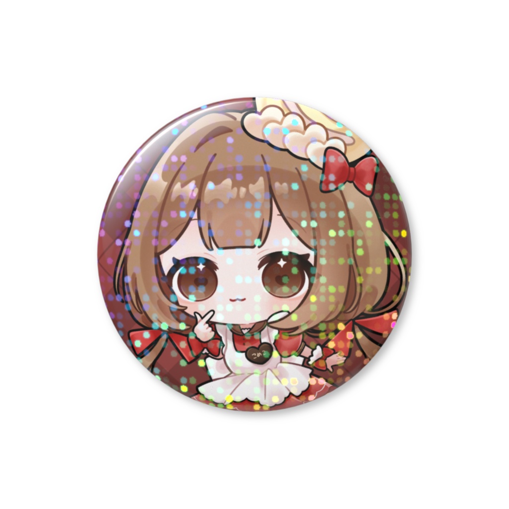 【500人記念】ゆびハート缶バッジ