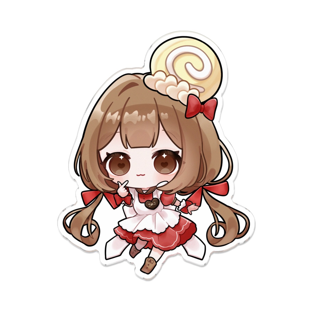 【500人記念】ゆびハートアクリルバッジ