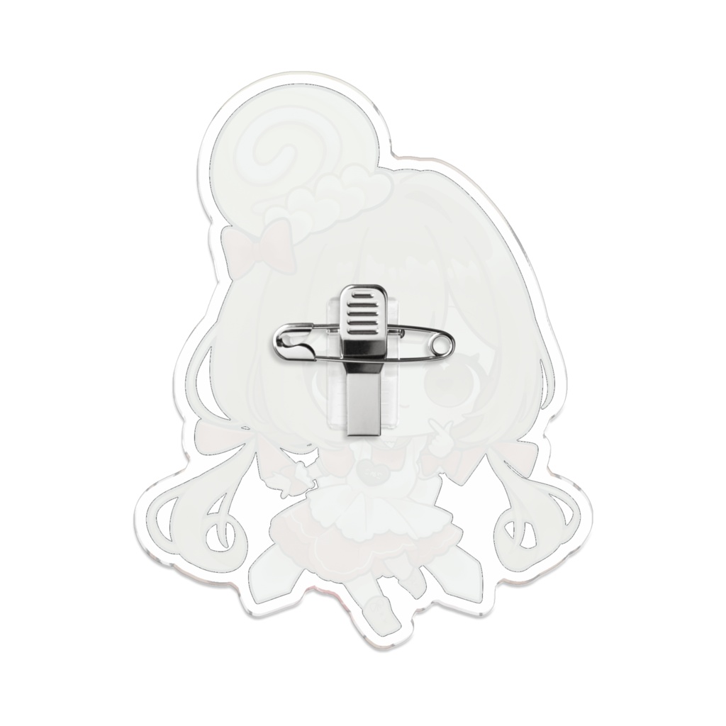 【500人記念】ゆびハートアクリルバッジ