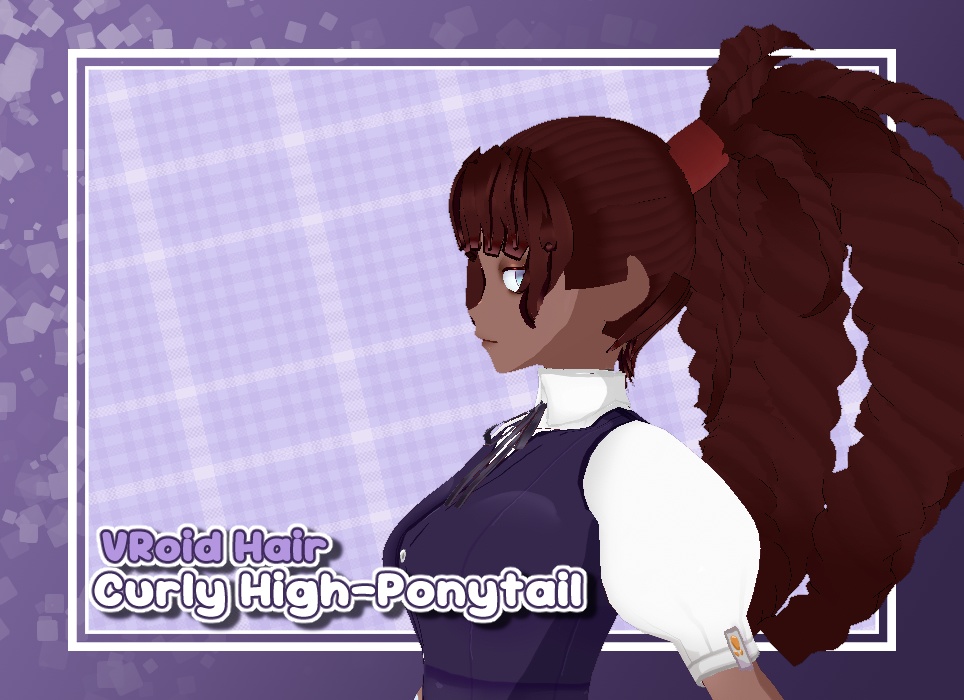 Curly High-Ponytail [VRoid Asset]