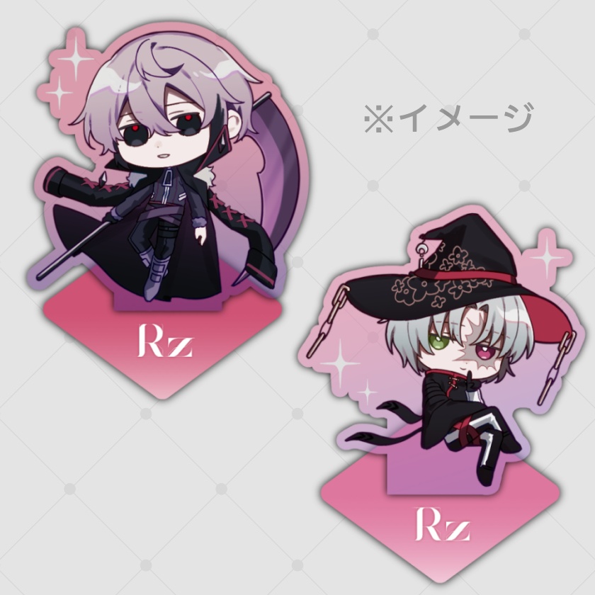 【一次創作】（異）デア・トイフェル＋レズルタートの箔押しアクリルスタンド 
