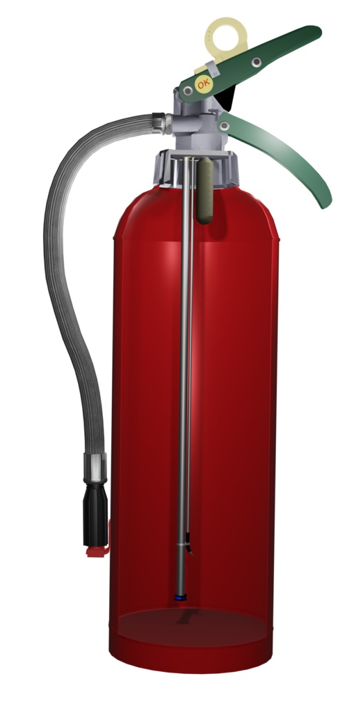 加圧式消火器カットモデル