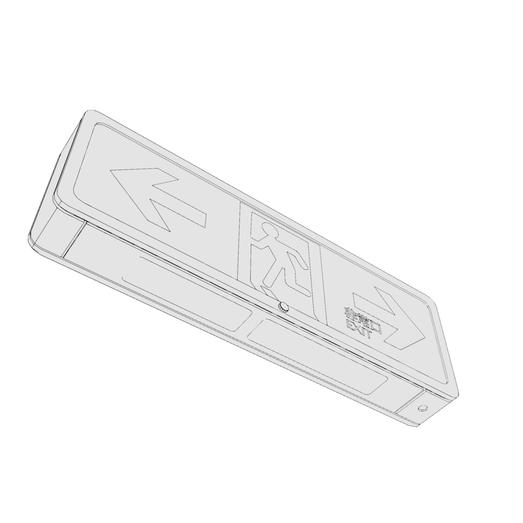 消防設備3Dモデル 白黒ラインアート11点セット(blenderファイル)