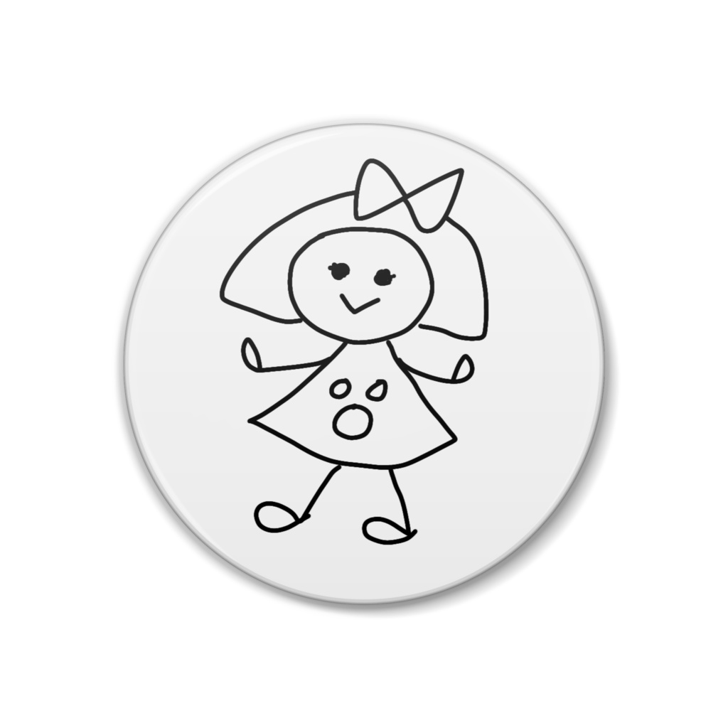 えいちこ　缶バッジ