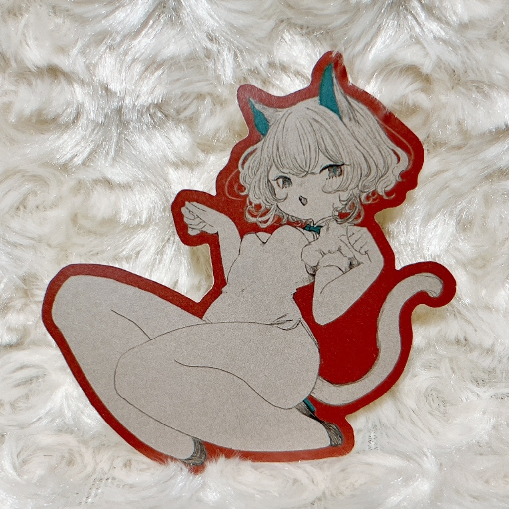 【2213】中華猫ちゃんシール(非耐水)