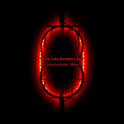 Nixie Tube Numbers.psd