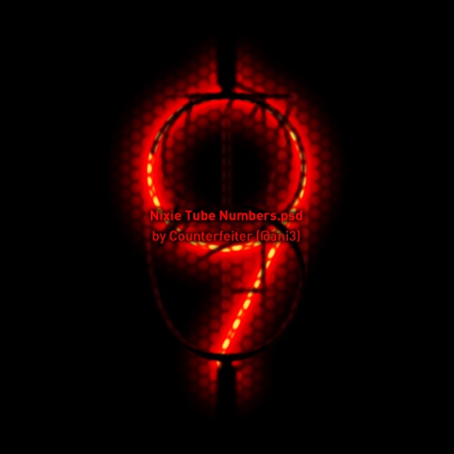 Nixie Tube Numbers.psd