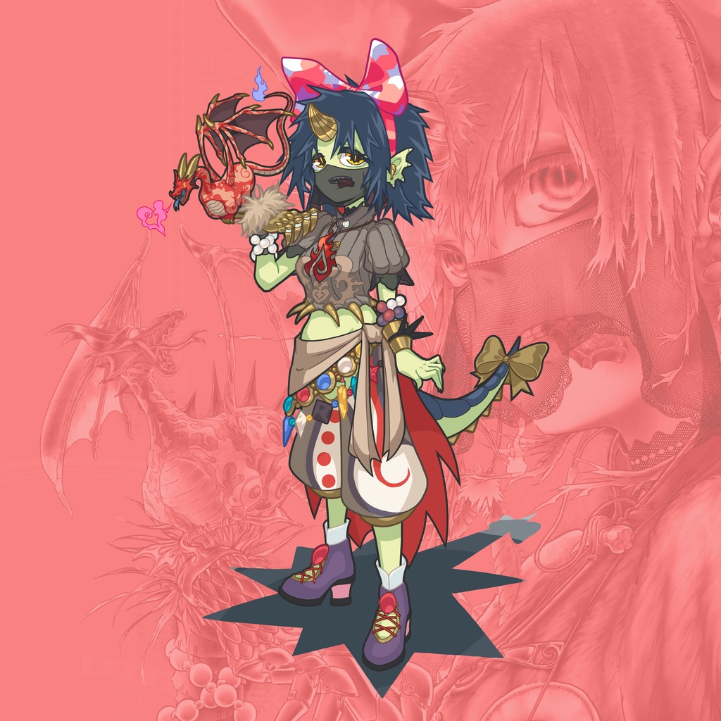 ドラゴンガール(デフォルメアップ)