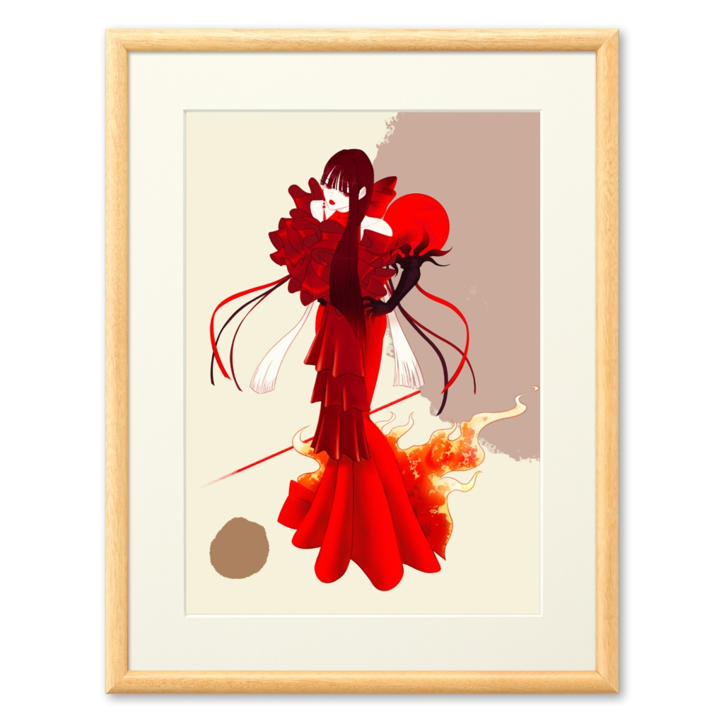 「赤」（フレーム：ナチュラル）