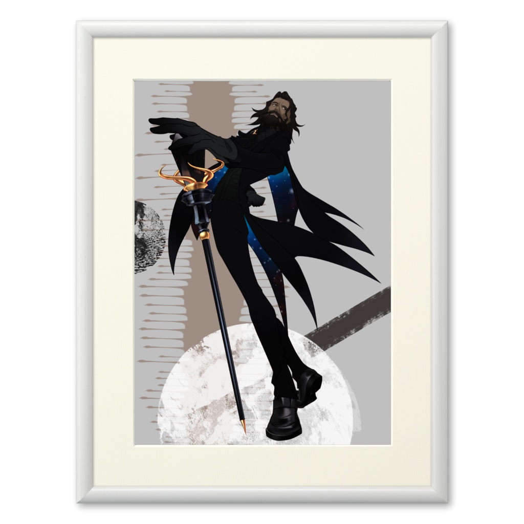 「黒」(フレーム:ホワイト)