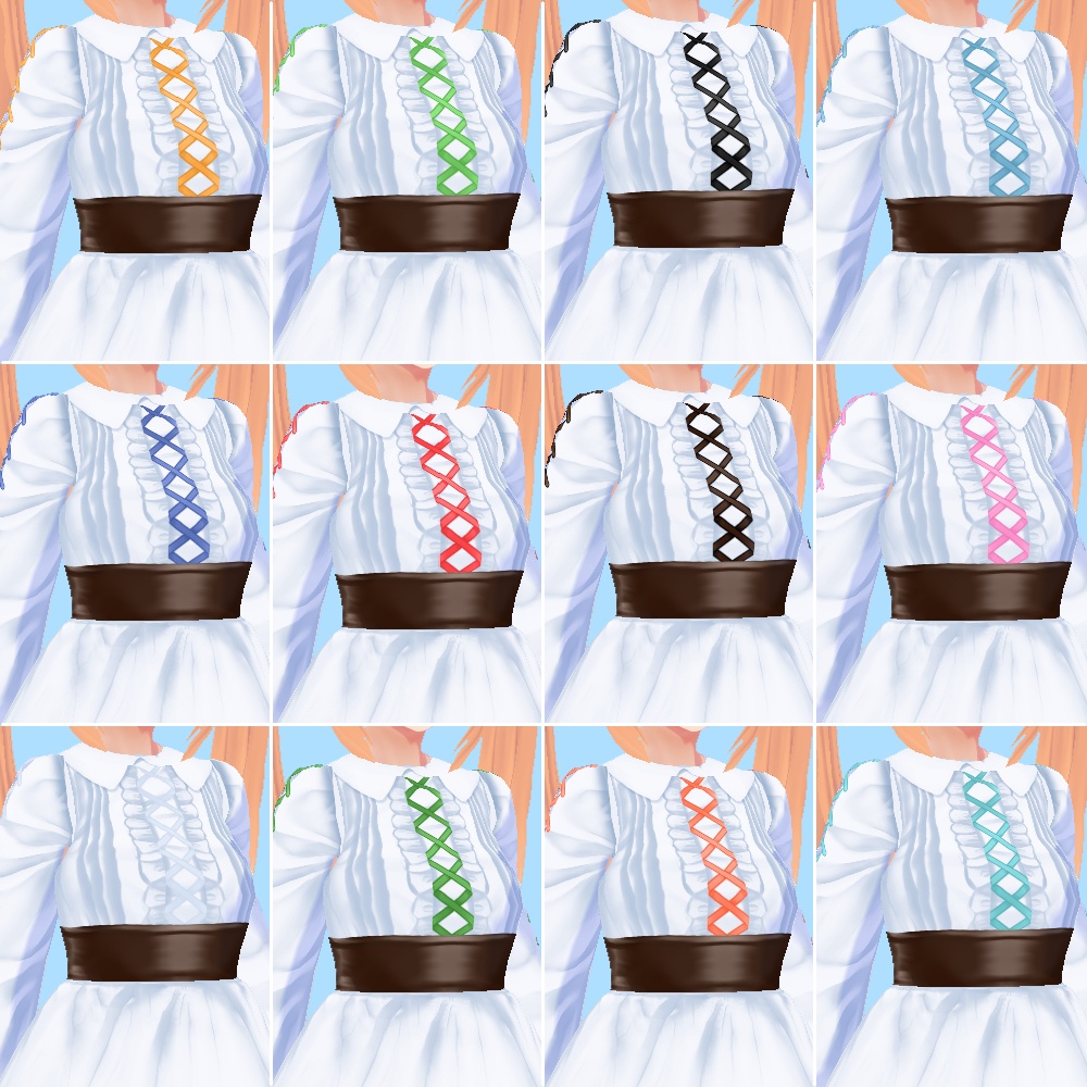 【Vroidベータ版衣装】花びらのクラシックドレス【カスタム可能】