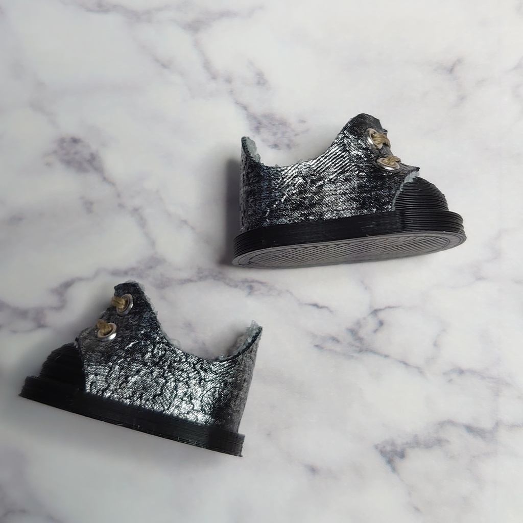 ちびぐるみ・10-12cm共通 ぬい靴 メタリックシューズ 送料別