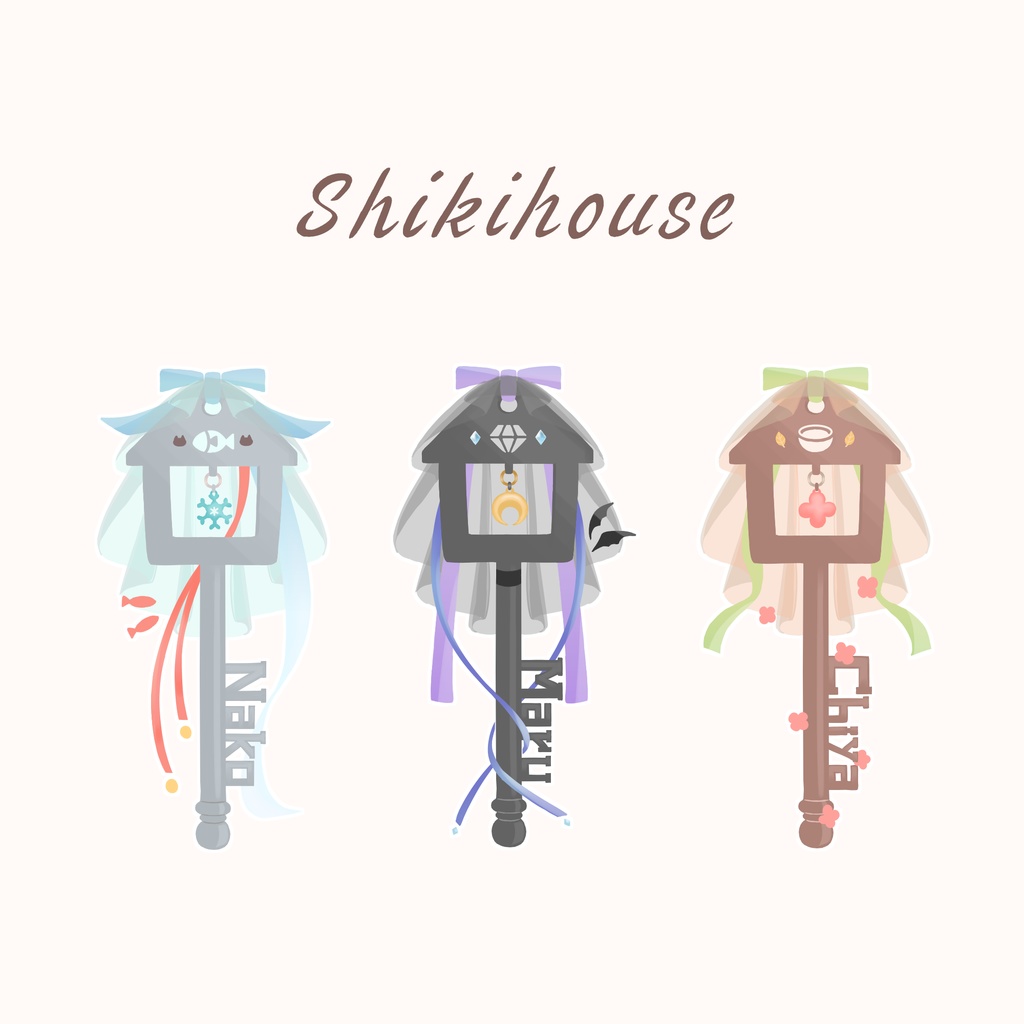 しきはうす 鍵モチーフ柄コースター