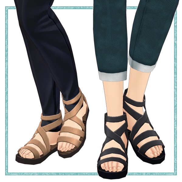 【Vroid】グラディエーター風サンダル