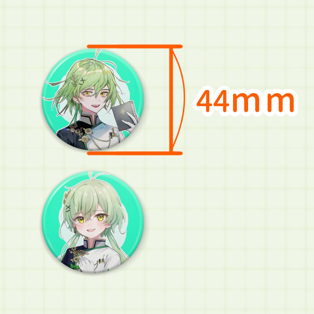【旧バージョンセール】立ち絵缶バッジ(44mm)【言瀬詩日】