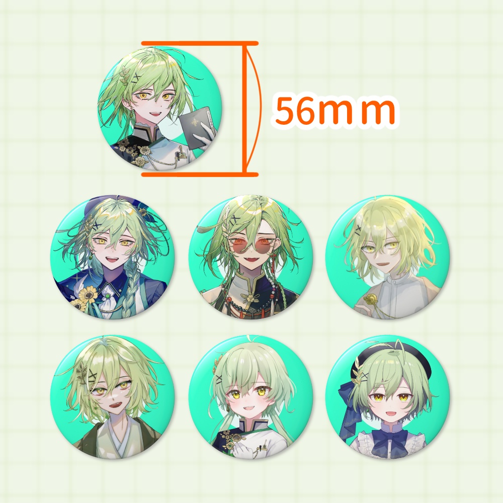 立ち絵缶バッジ(56mm)【言瀬詩日】