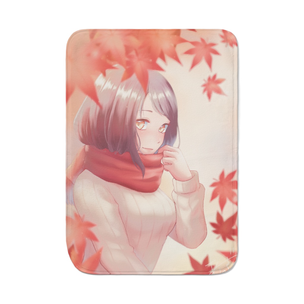 秋の女の子ブランケット